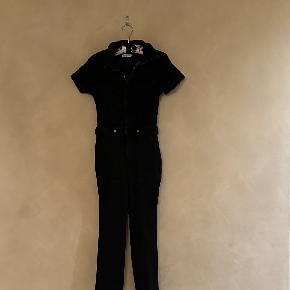 Good American Fit For Success Black Denim Jumpsuit size S - Picture 2 of 5